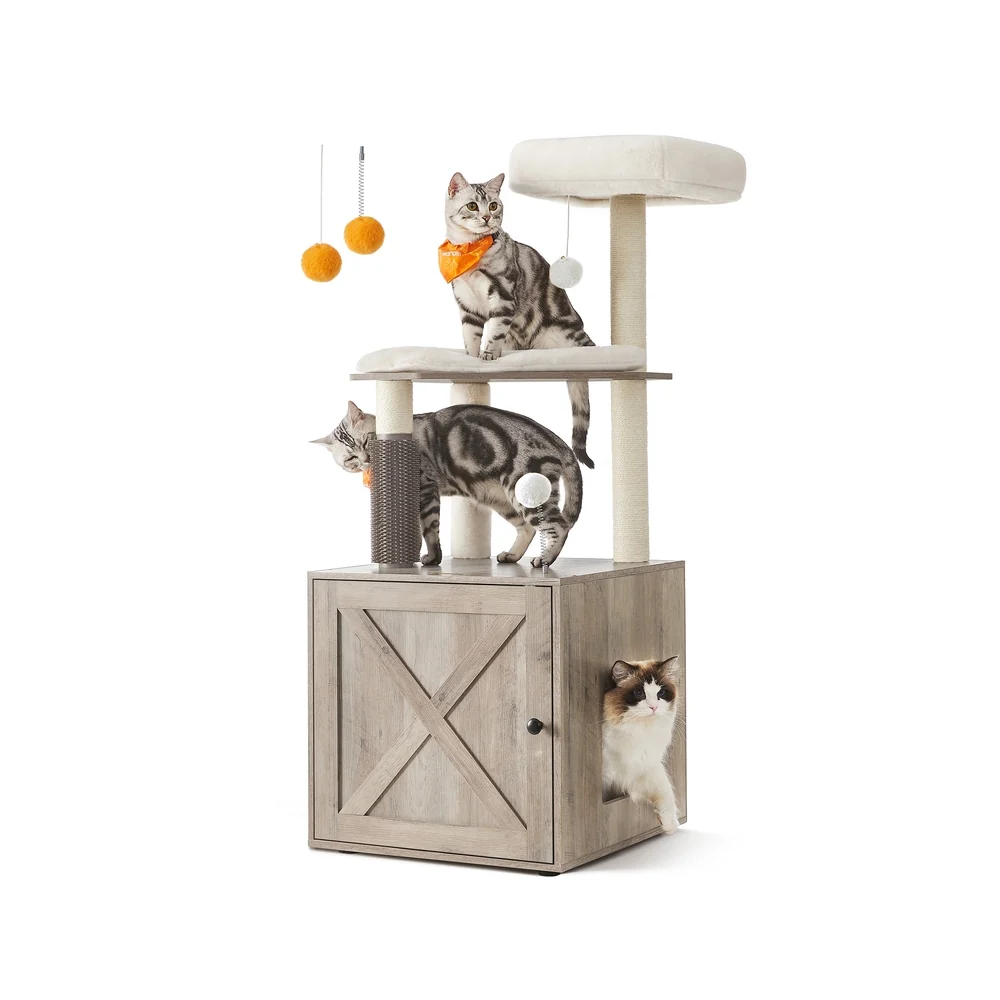Arbre à Chat avec Maison de Toilettes