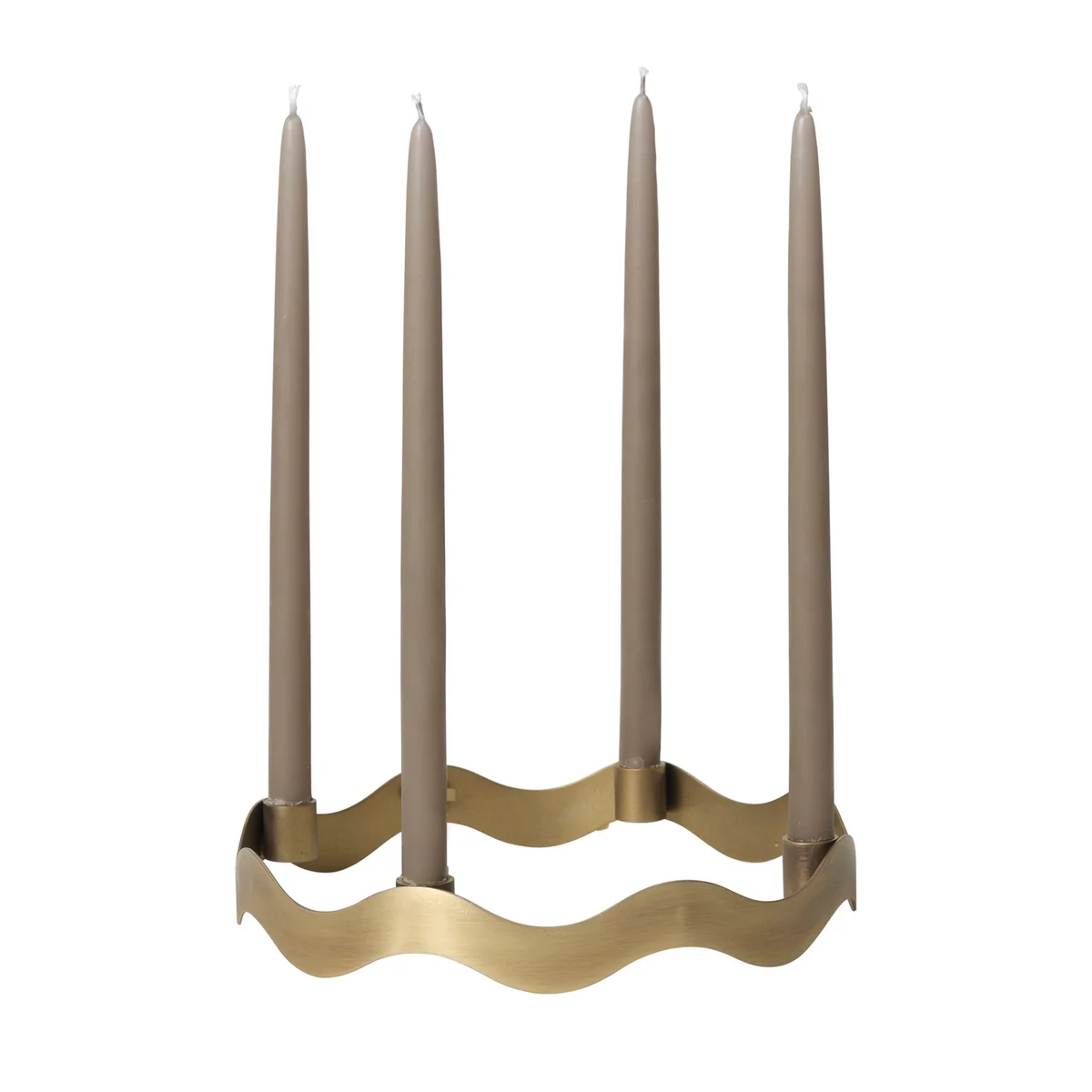 Broste Copenhagen - Halo Kerzenständer, caramel brown