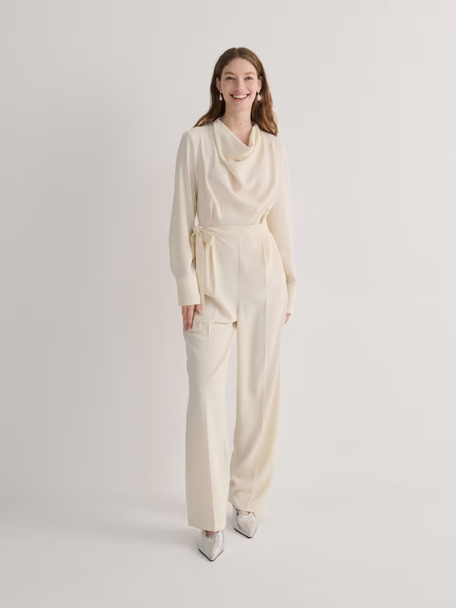 Jumpsuit With Drape Neck