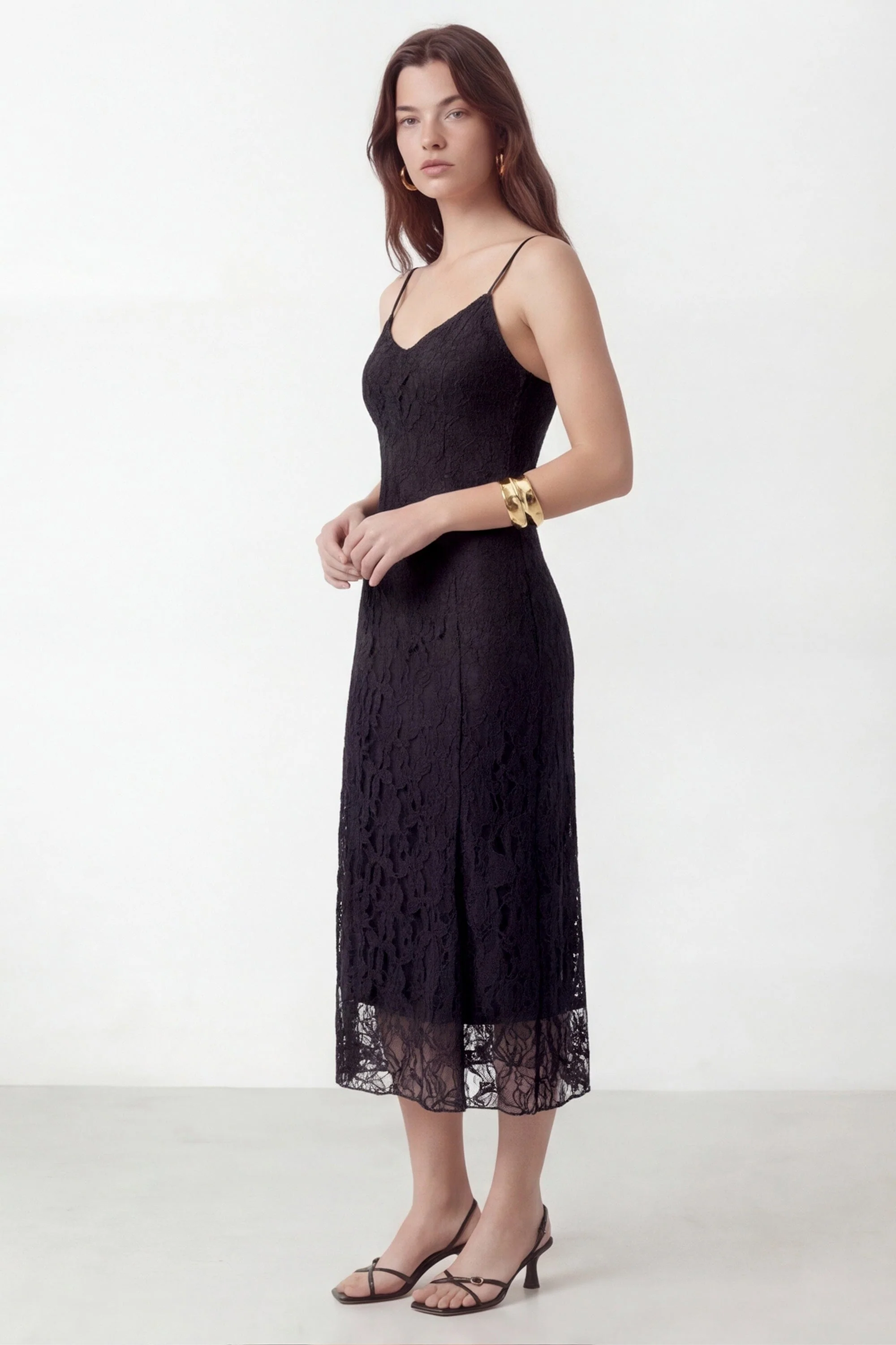 ROBE DENTELLE - CLAIRITY - NOIR