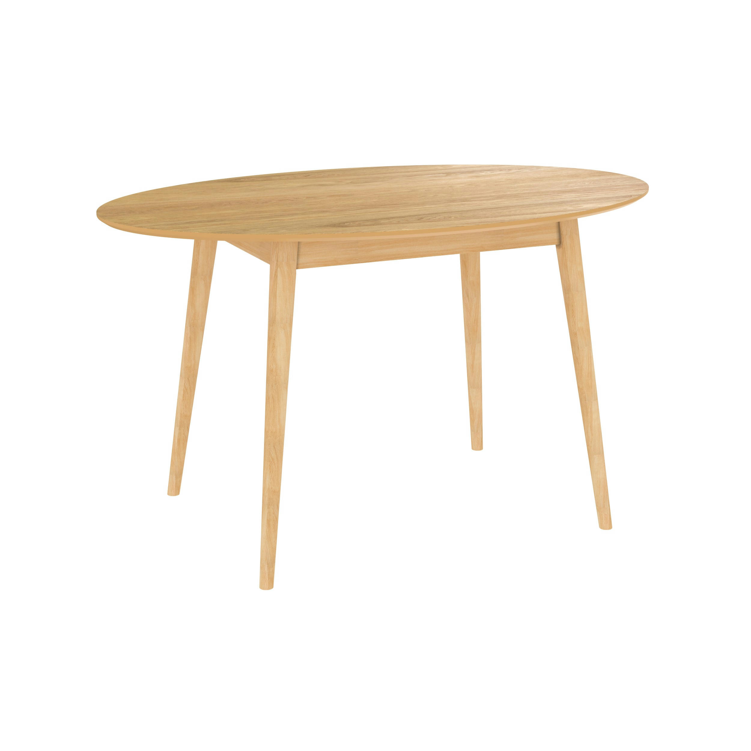 EDDY - Table ovale 4 personnes en bois clair 130 cm