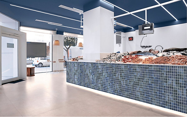 DECORA MOSAICOS Boite de carrelage mosaïque BALI Bleu brillant 29x29 cm
