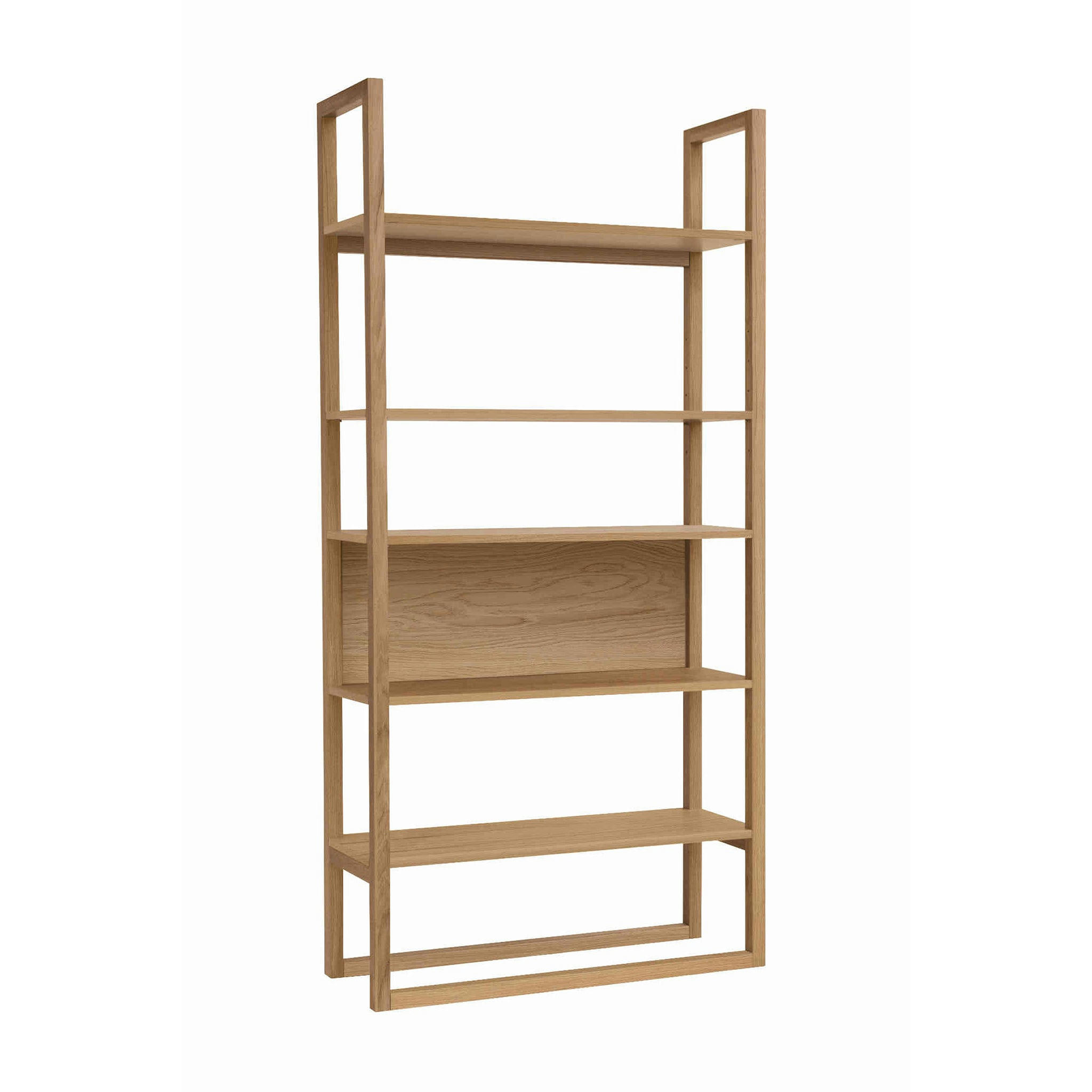 - Bibliothèque en bois massif imitation chêne