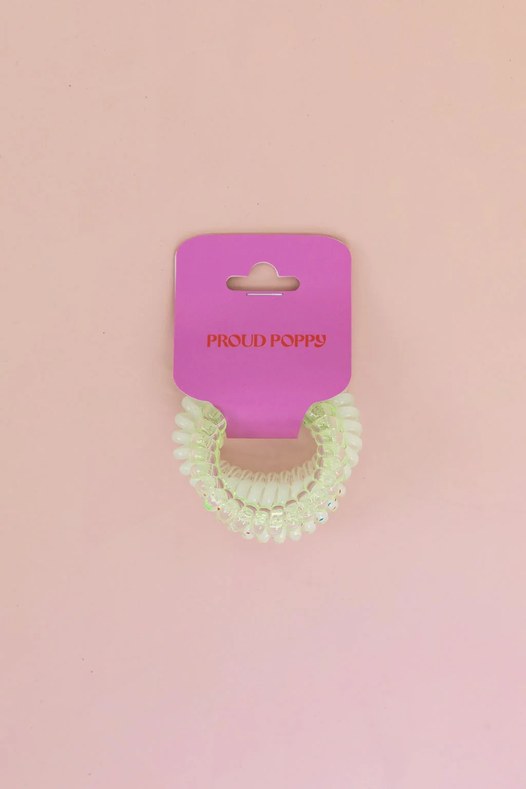 Neon Green Coil Hair Ties – 4 Pack