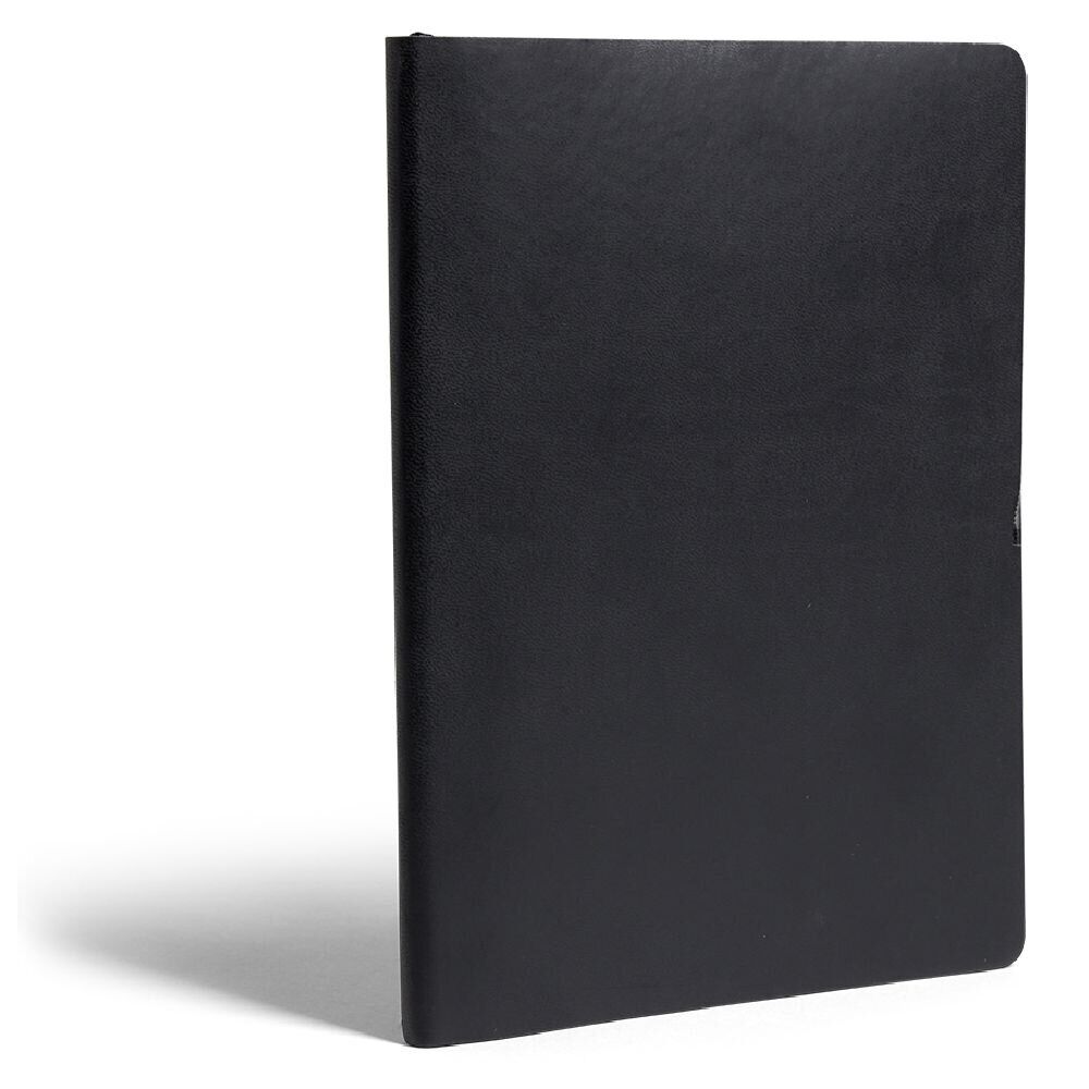Carnet A5 noir mat à lignes 160 pages 15x21cm