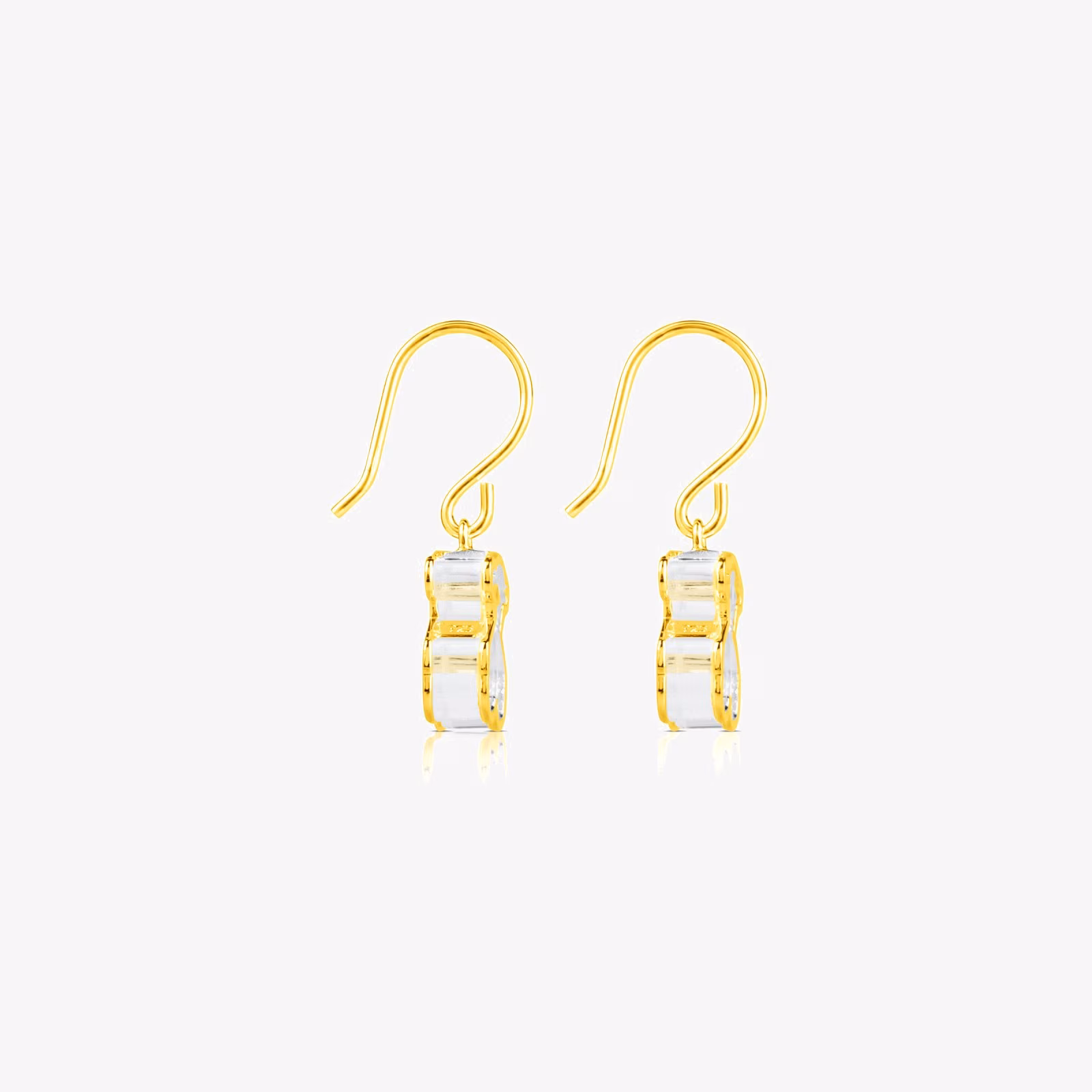 Pendientes con baño de oro 18 kt sobre plata Galaxy