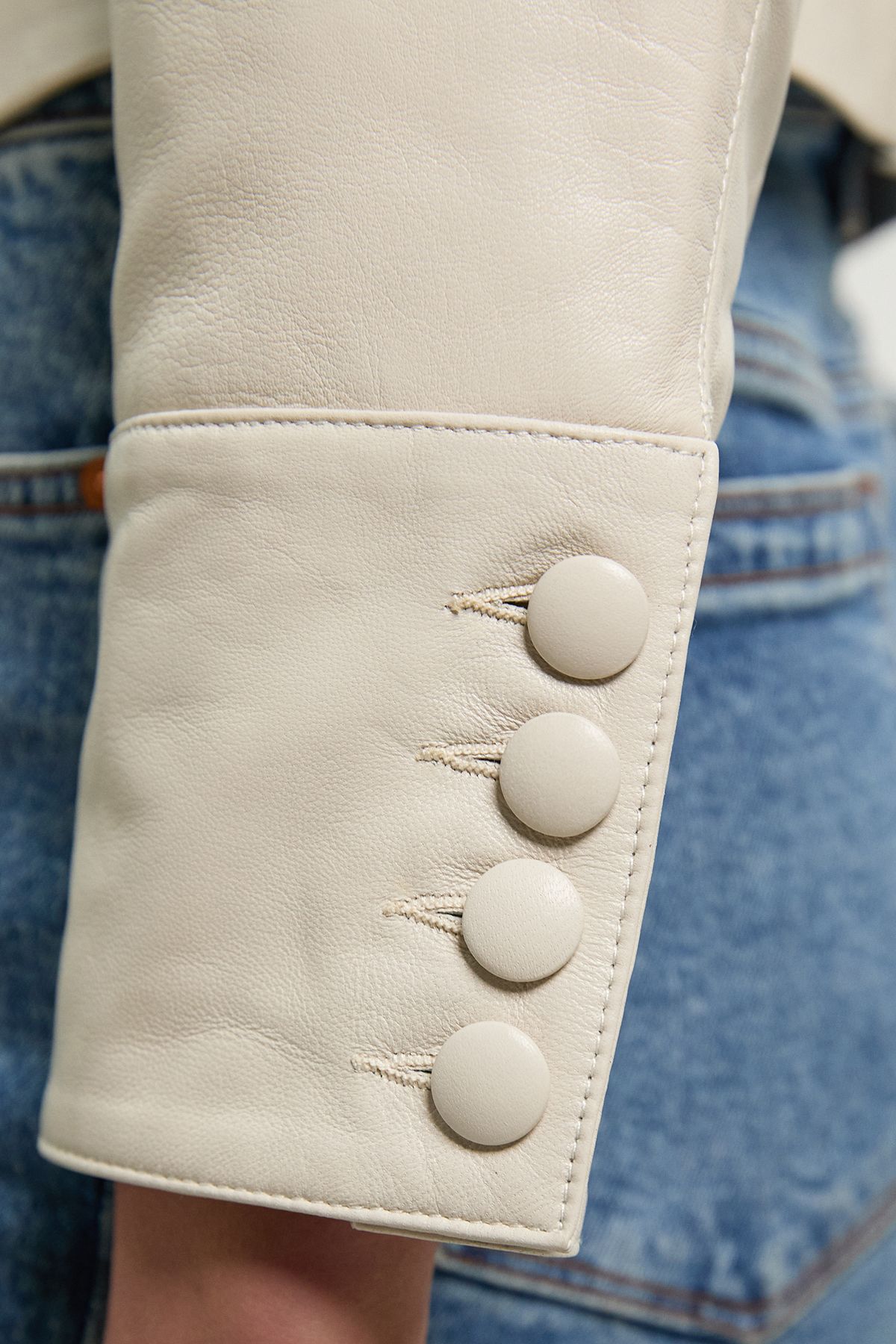 KarenMillen Leather Drummer Boy Detail Jacket