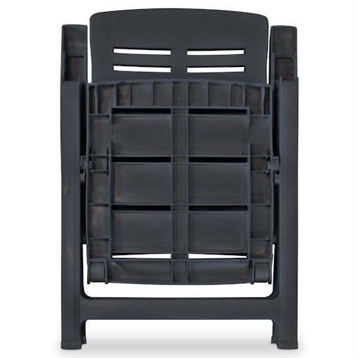 NNEVL Reclining Garden Chairs 2 pcs Plastic Anthracite