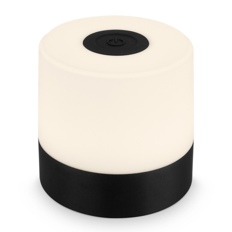 Lampe de table rechargeable LED blanc chaud noire 2 W BRILONER