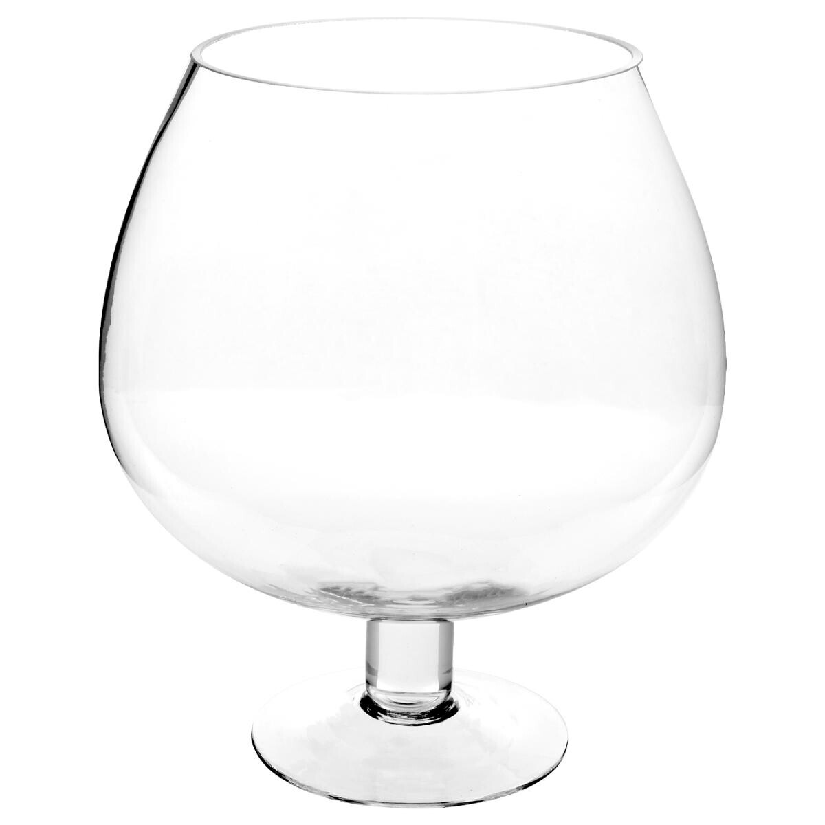 Glass vase on stand H.24,5 cm