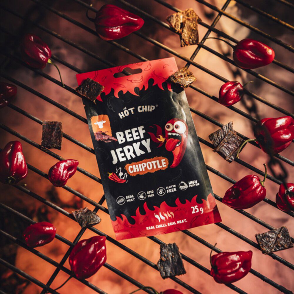 Viande séchée boeuf Beef Jerky saveur piment chipotle 25gr