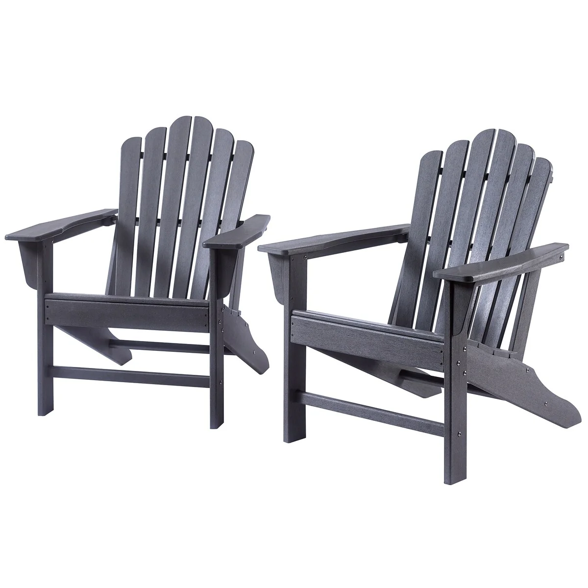 GZMR Classic Outdoor Adirondack Chair Set of 2 Slate Grey
