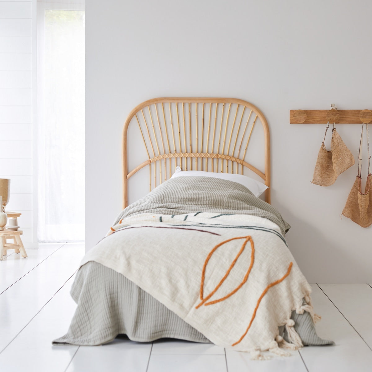 Tikamoon - Colette - Rotan hoofdbord 90 cm
