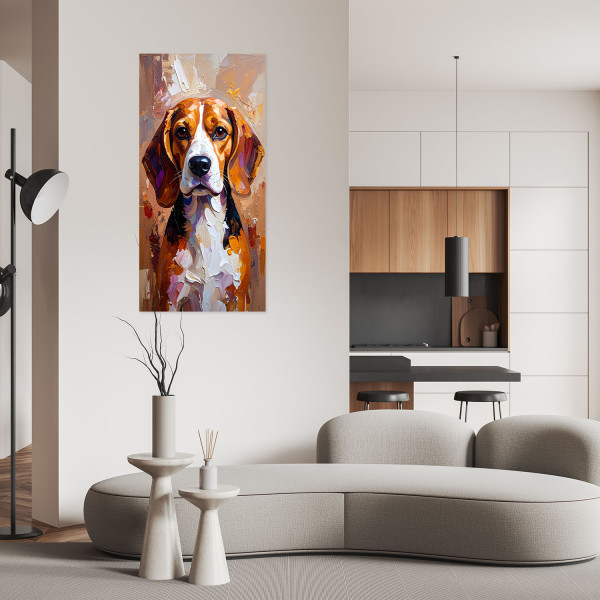 Naklejka na ścianę do pokoju młodzieżowego Feeby Pies Labrador 40x80