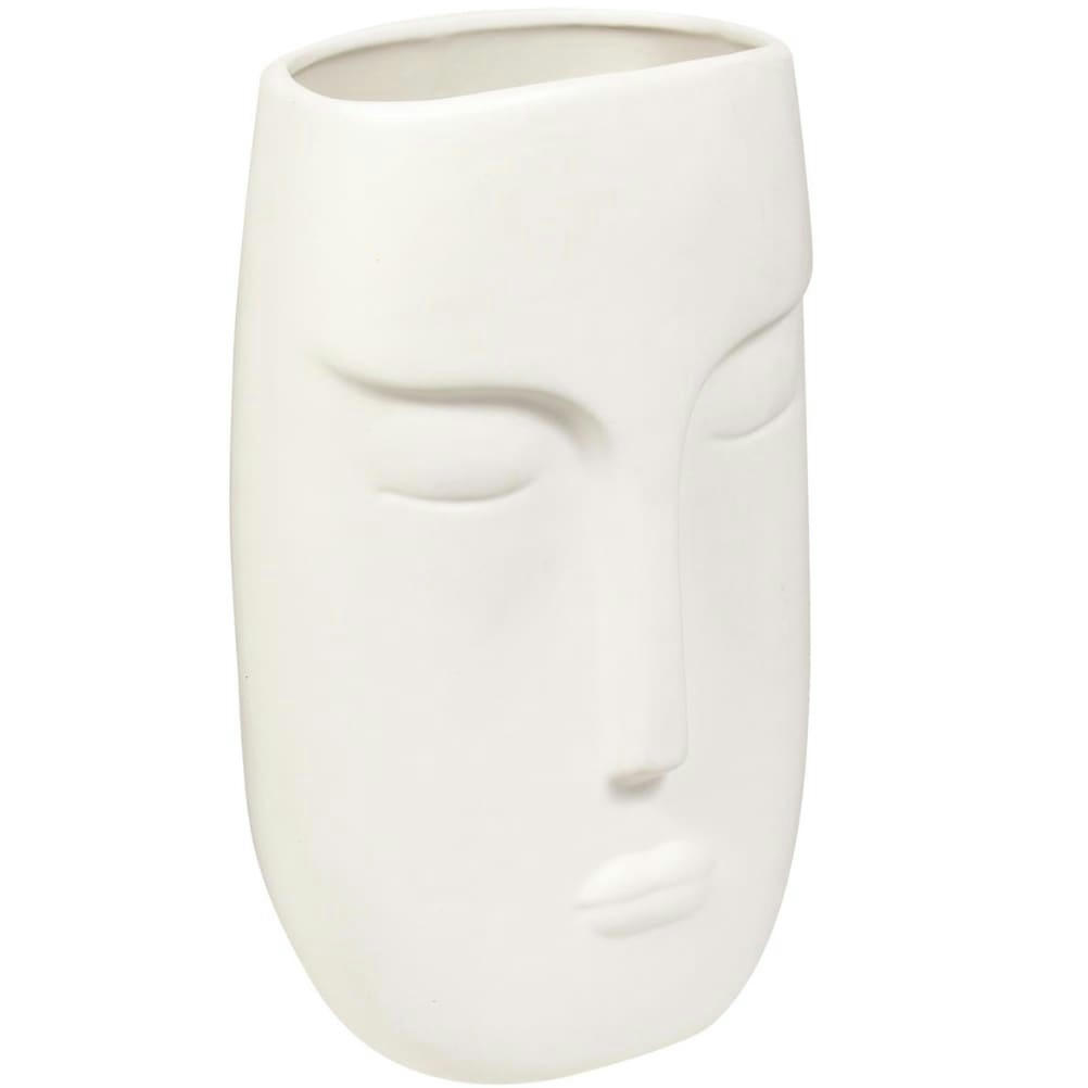 - Vase visage en grès