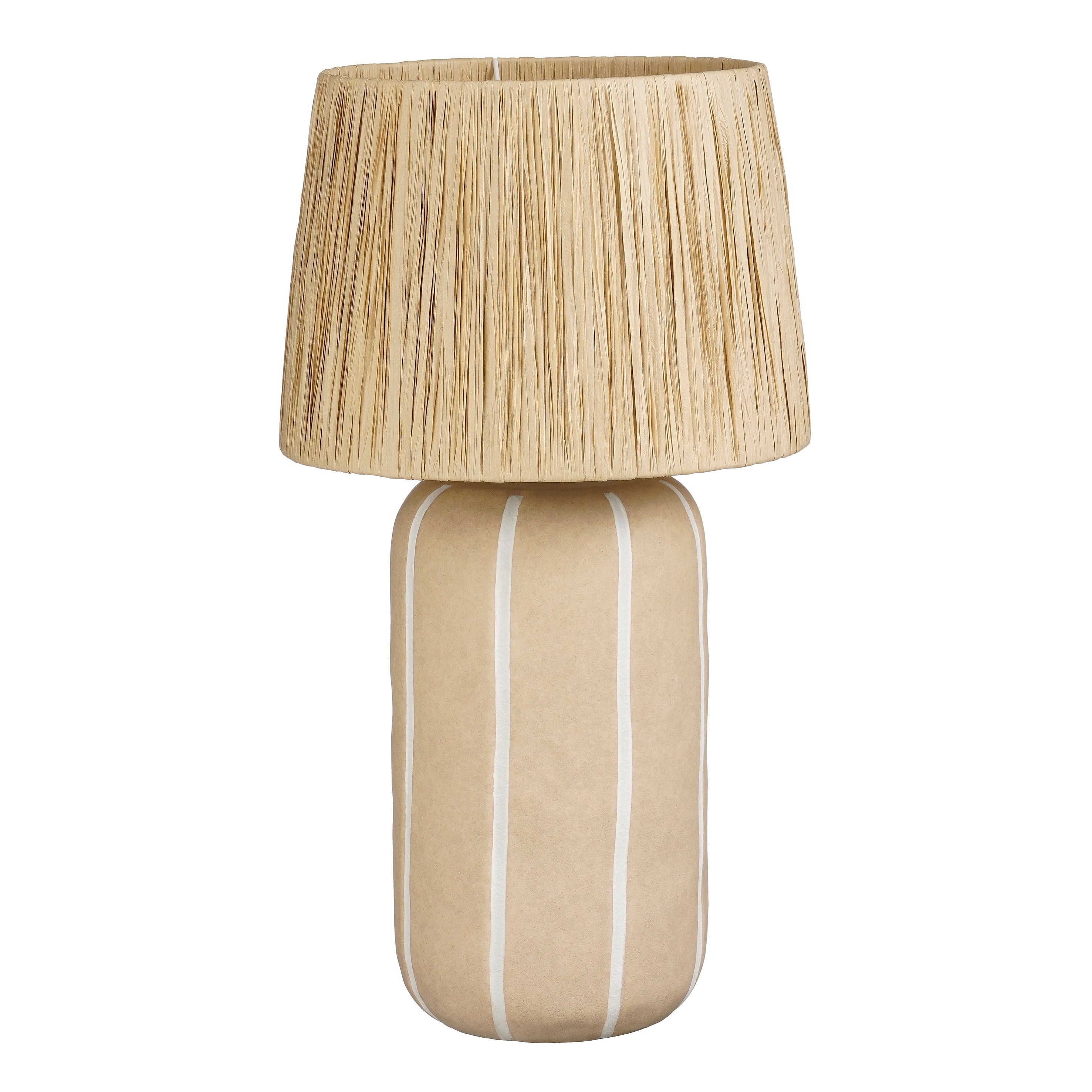 Mica Decorations Denton Tafellamp Woonkamer - Lamp Decoratief met Lampenkap - Bureaulamp Tafellampen Woonkamer - 61 x ⌀33 cm - Keramiek, Metaal,