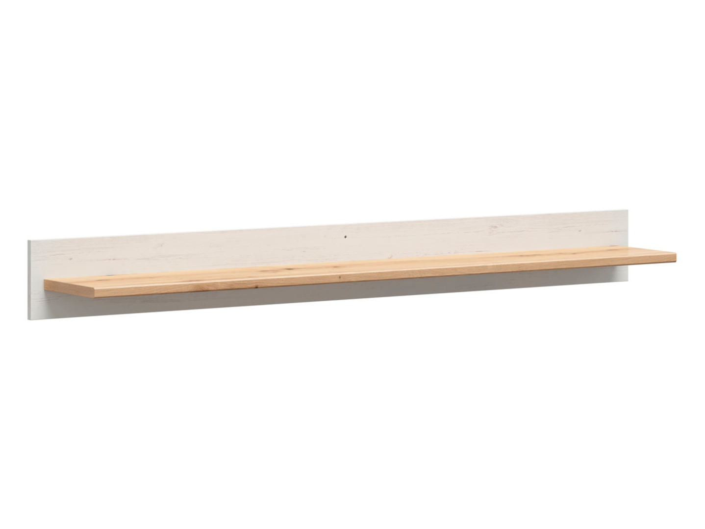 Półka ścienna Frija 153 cm sosna andersen biała