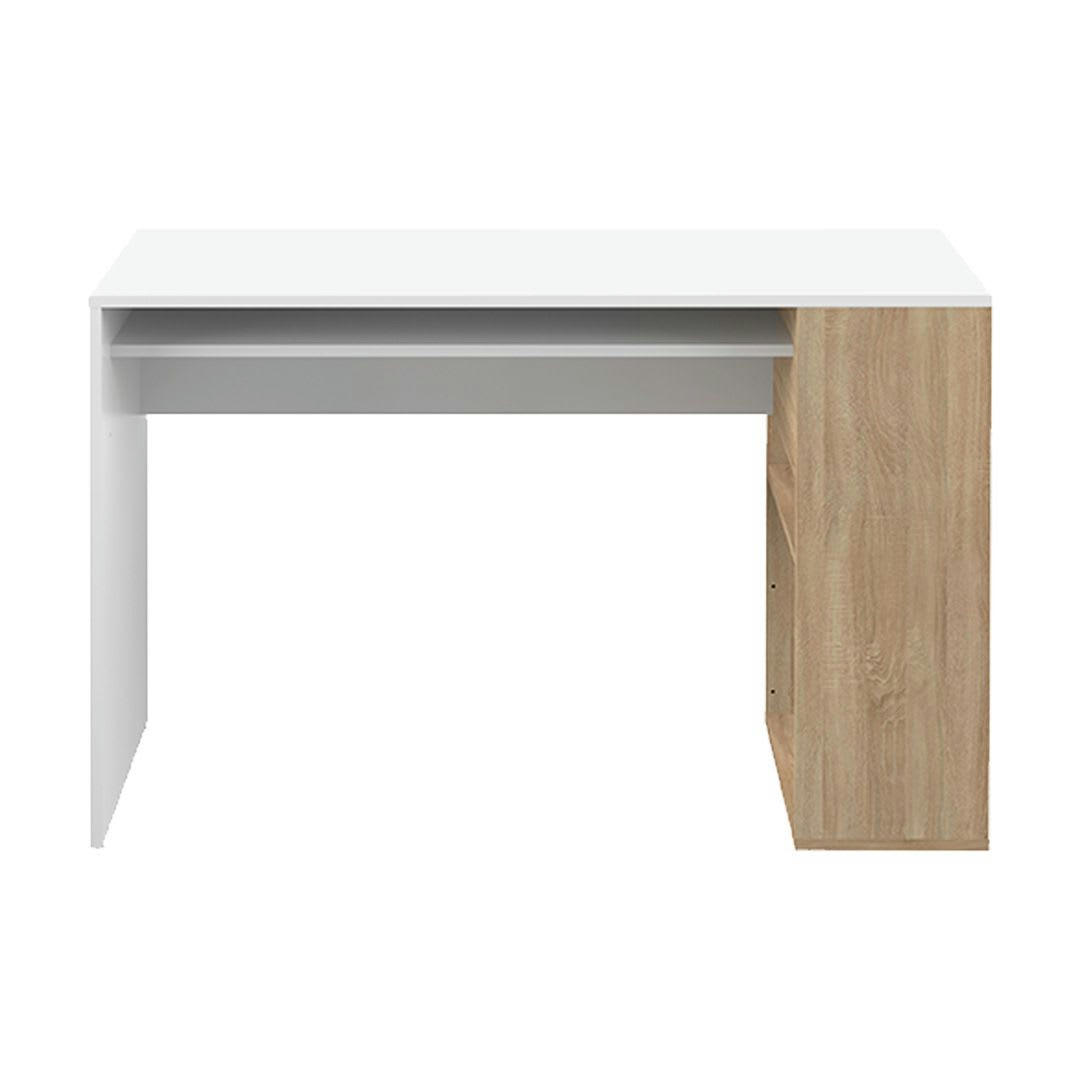 YALE - Bureau effet bois blanc et chêne naturel