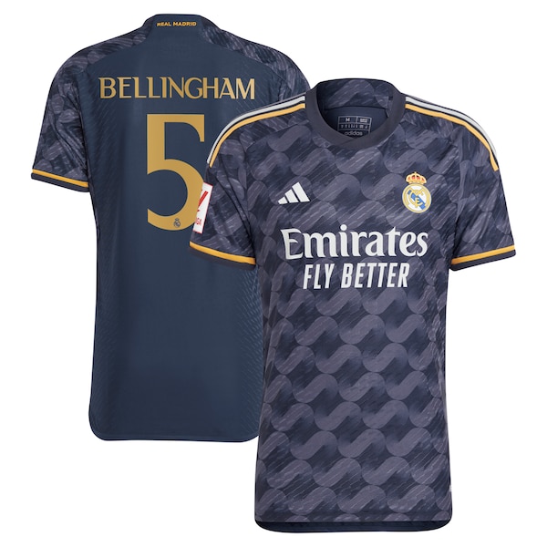 Jude Bellingham Los Merengues adidas 2023/24 Away Authentic Player Jersey - Navy/White