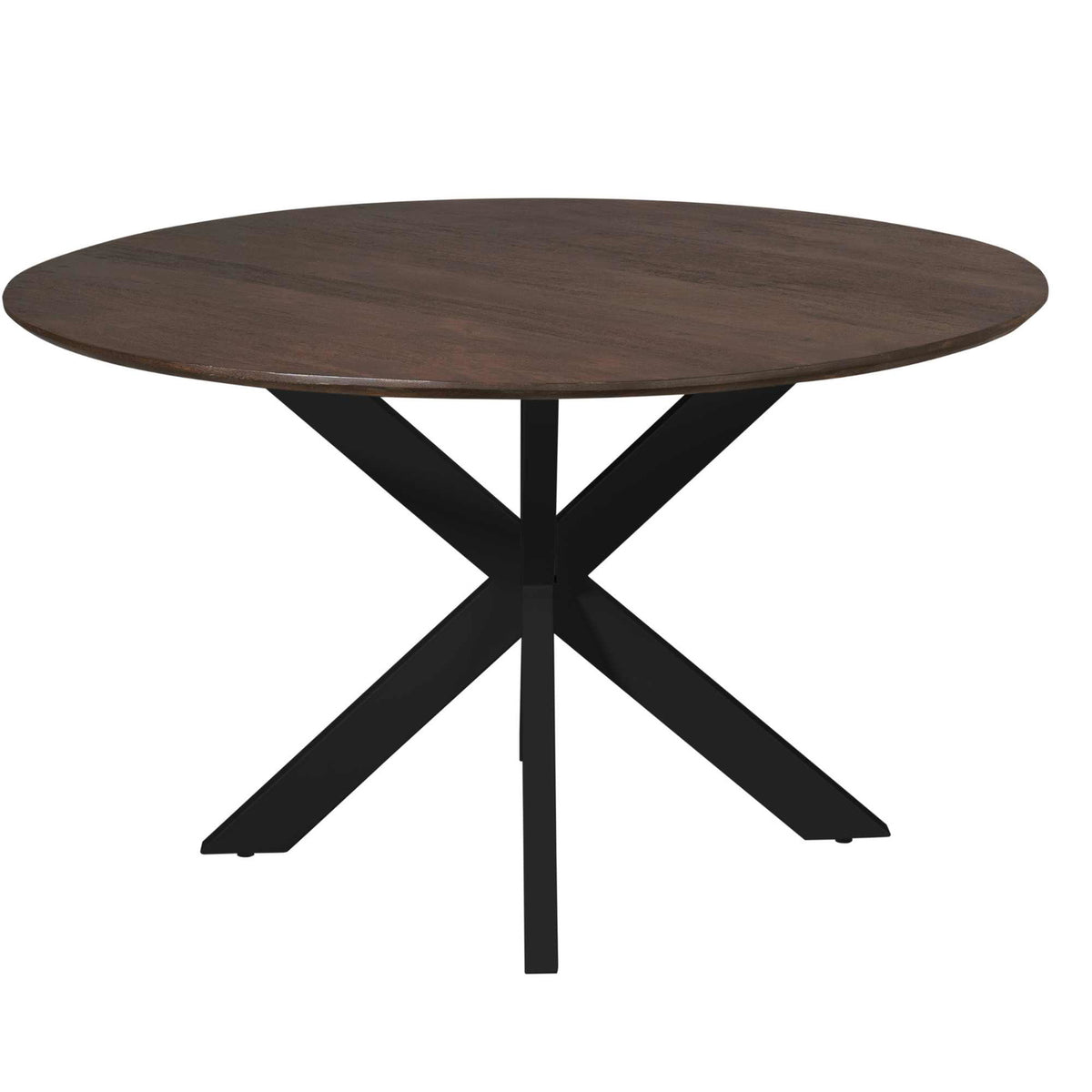 StarFurn Eettafel Madison - Deens Ovaal Bruin/Zwart - 130x130x76cm