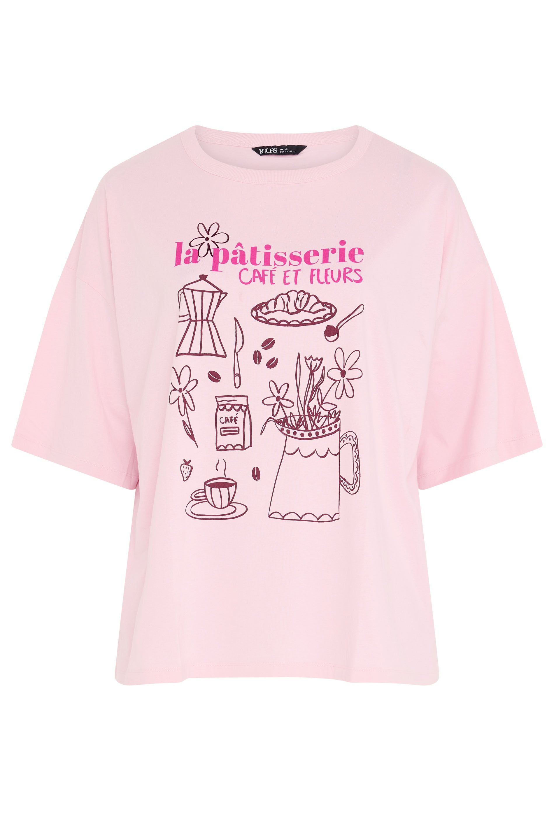 Yours Short Sleeve Oversized T-Shirt