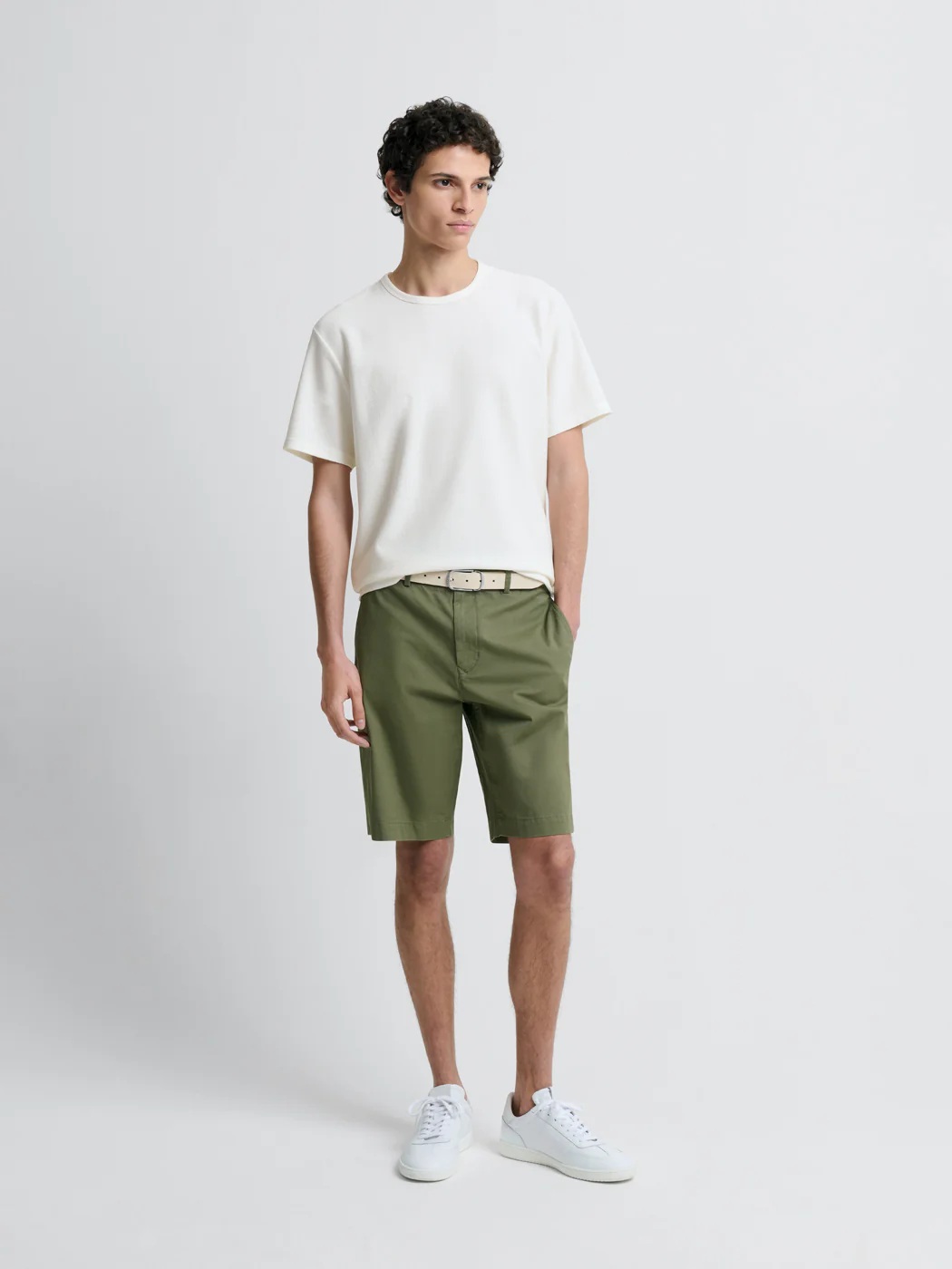 Bermuda slim taille semi-élastiquée