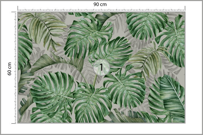 Fototapeta Do Sypialni Liście MONSTERA 3D 90x60cm