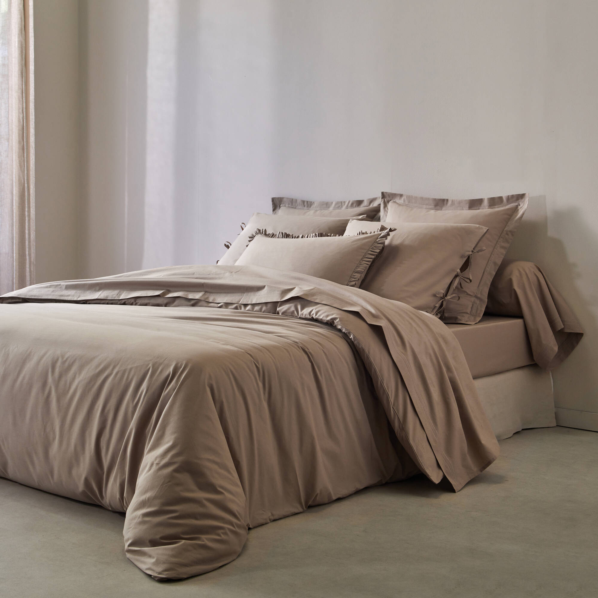 Linge de lit uni percale