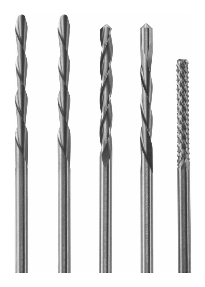 Rotozip RZ-BITSET1 ZipBits Multipurpose, Drywall & Tile Rotary Tool Bit Set, 1/8-in, 5-pc
