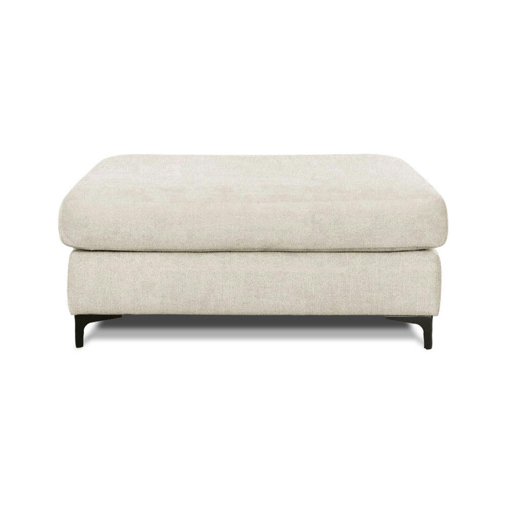 - Pouf salon tissu beige