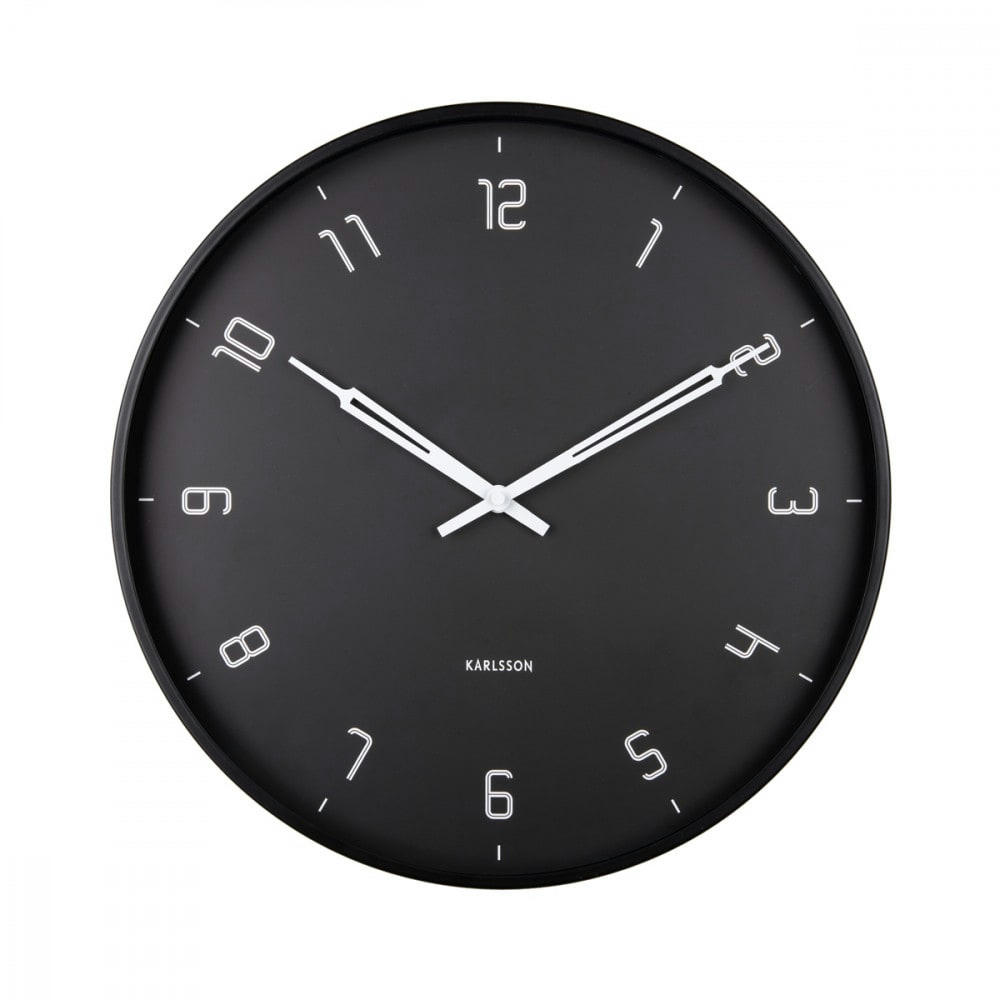 STARK - Horloge en métal noir D40cm