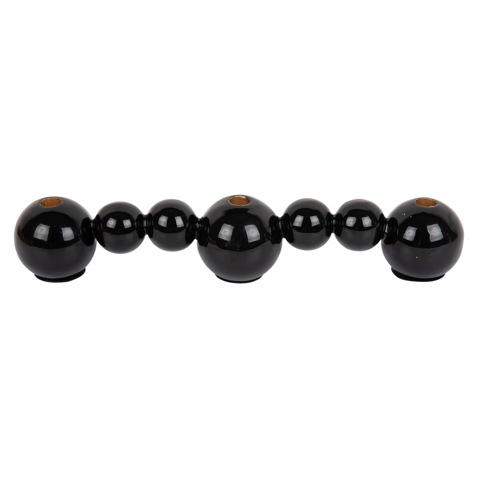 Present Time kandelaar Bubbles Straight - zwart - 41x7x7cm