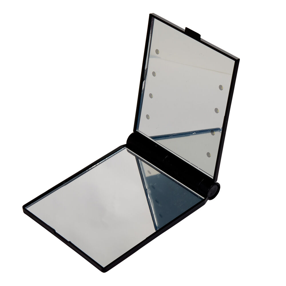 Miroir double carré noir LED