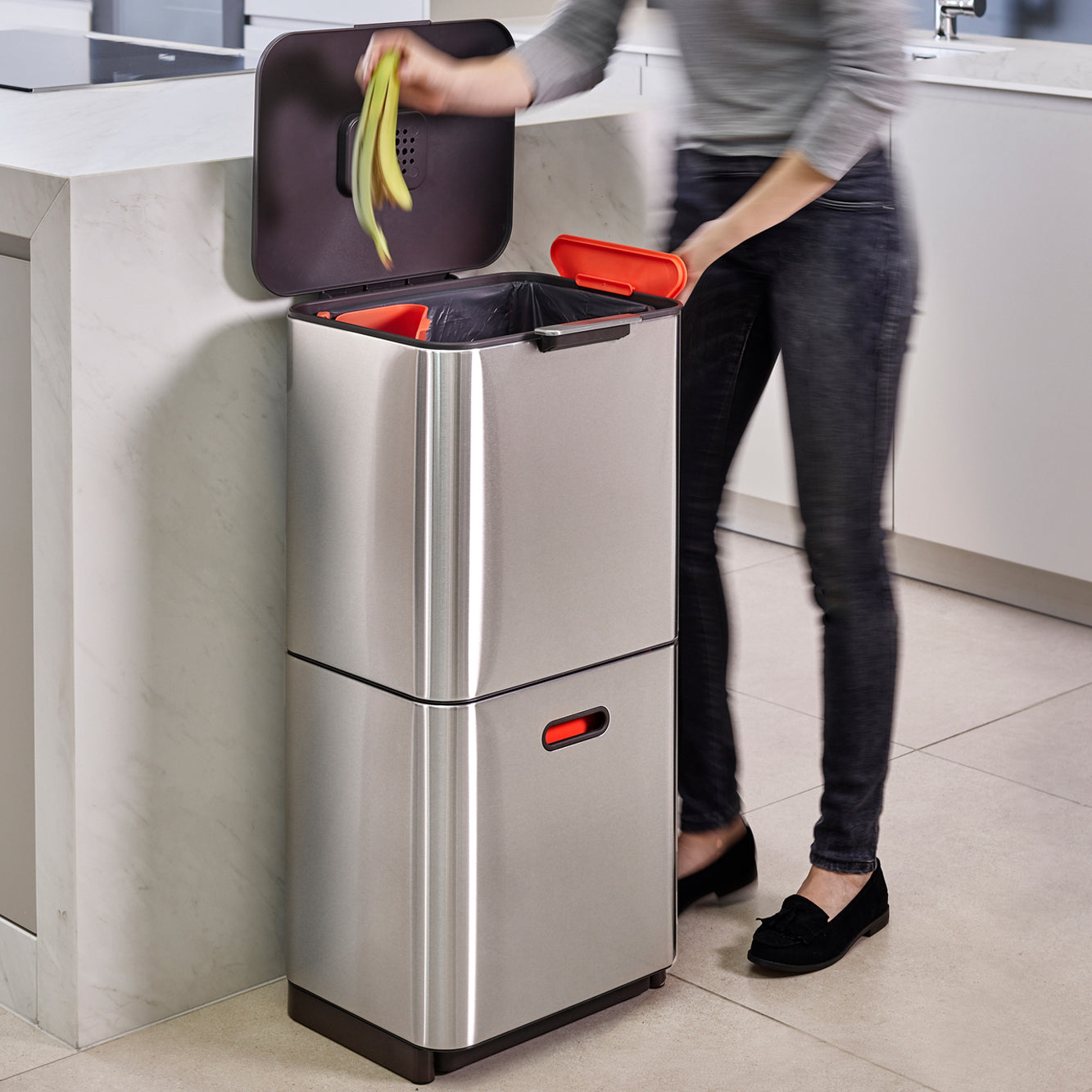 Joseph Joseph Intelligent Waste Afvalemmer Totem Max 60 Liter (30+30 L