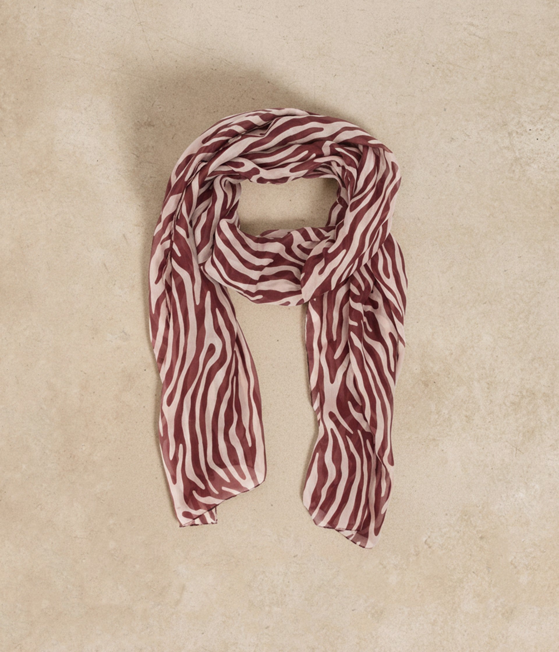 Foulard marron zèbre Fartie