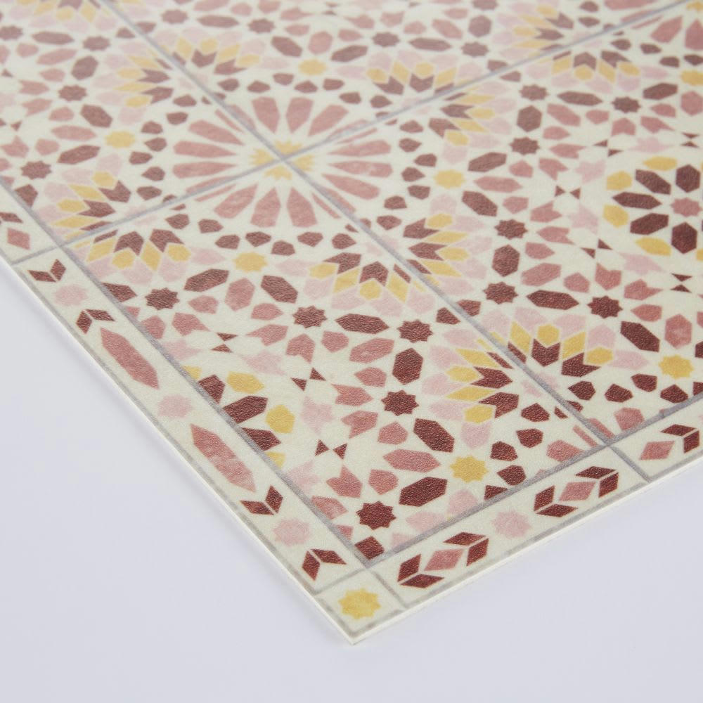 ALTO - Tapis en vinyle motifs carreaux de ciment multicolores 50x80