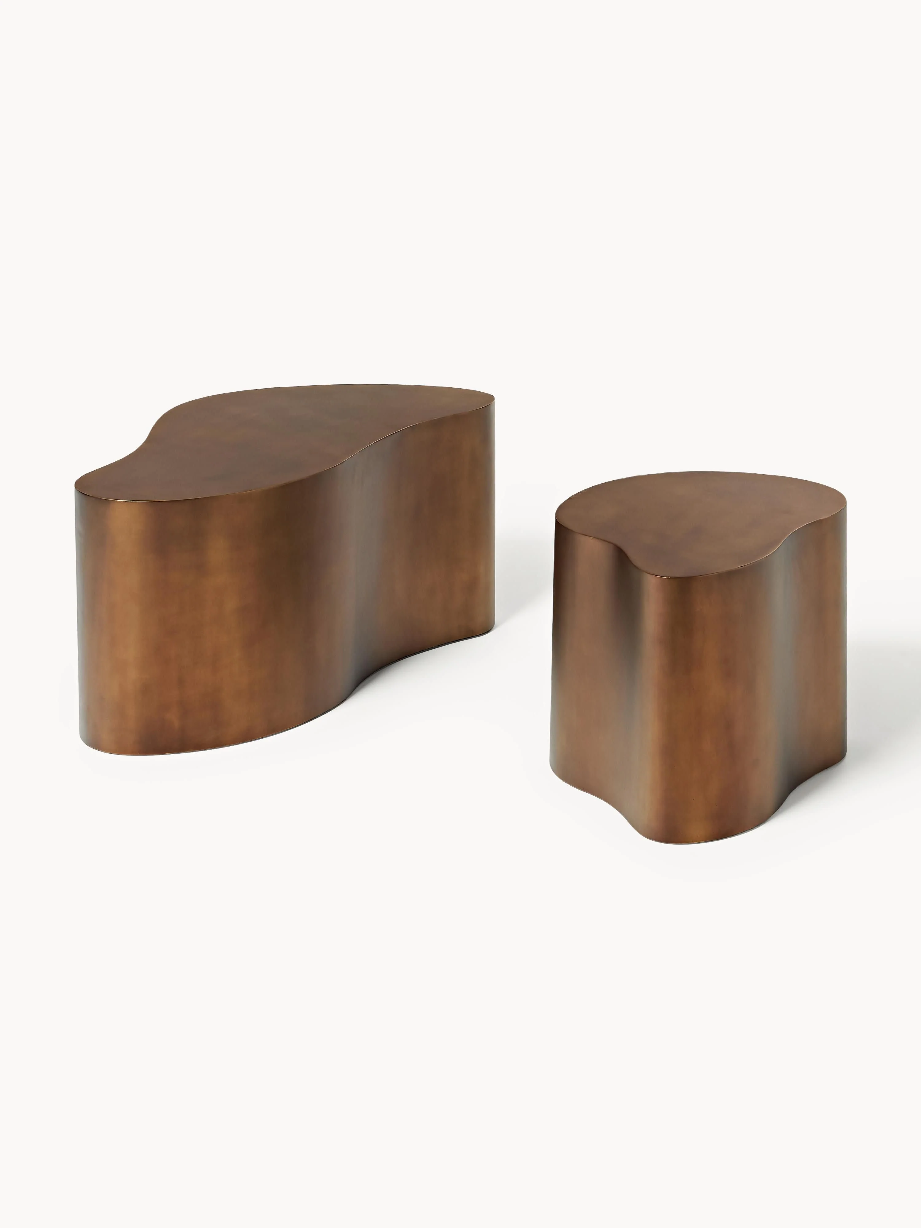 Metall-Beistelltische Dale in organischer Form, 2er-Set