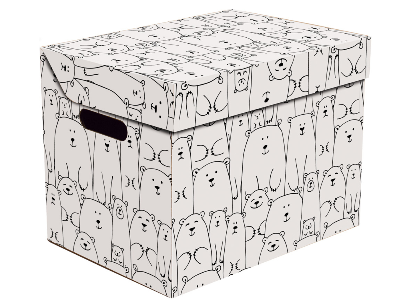 Pudło kartonowe One Misie Białe 34x25x26 cm