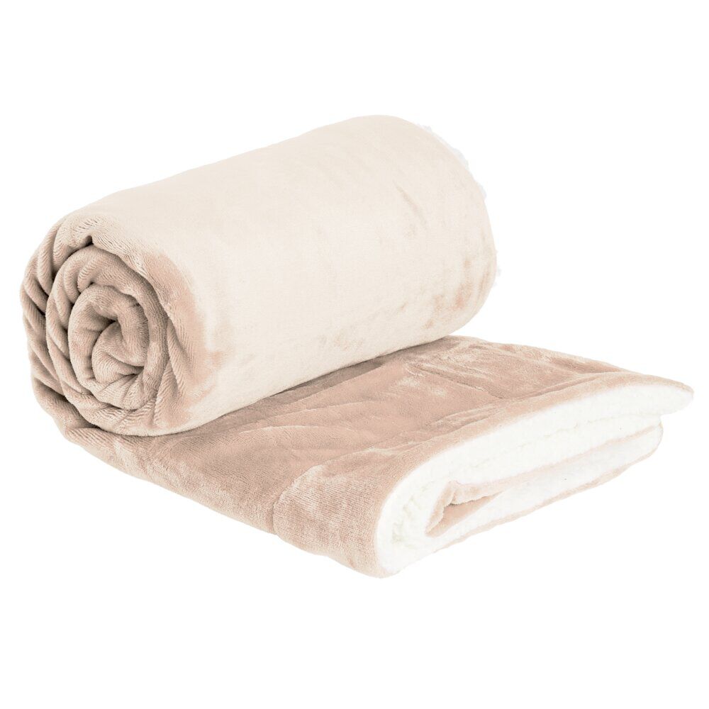 Plaid pilou pilou 127x152cm blanc crème