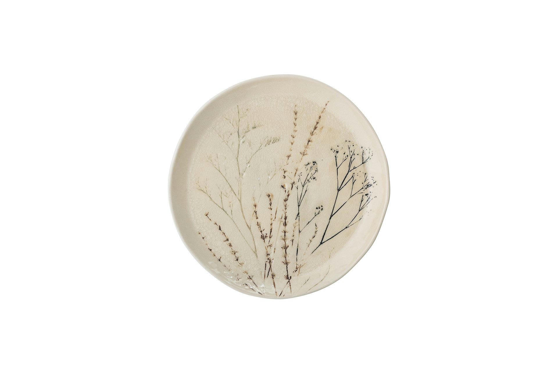 BEA - Grande assiette en grès beige