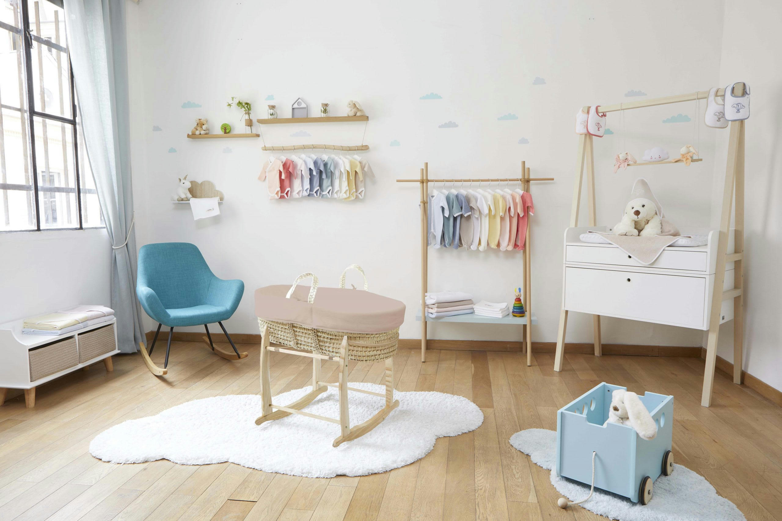 COUFFINS - Couffin Bébé - Velours de Coton Bio - Couleur  Noisette