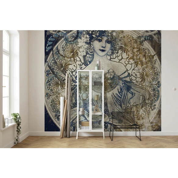 Vliestapete »Porcelaine«, Breite 300 cm, seidenmatt