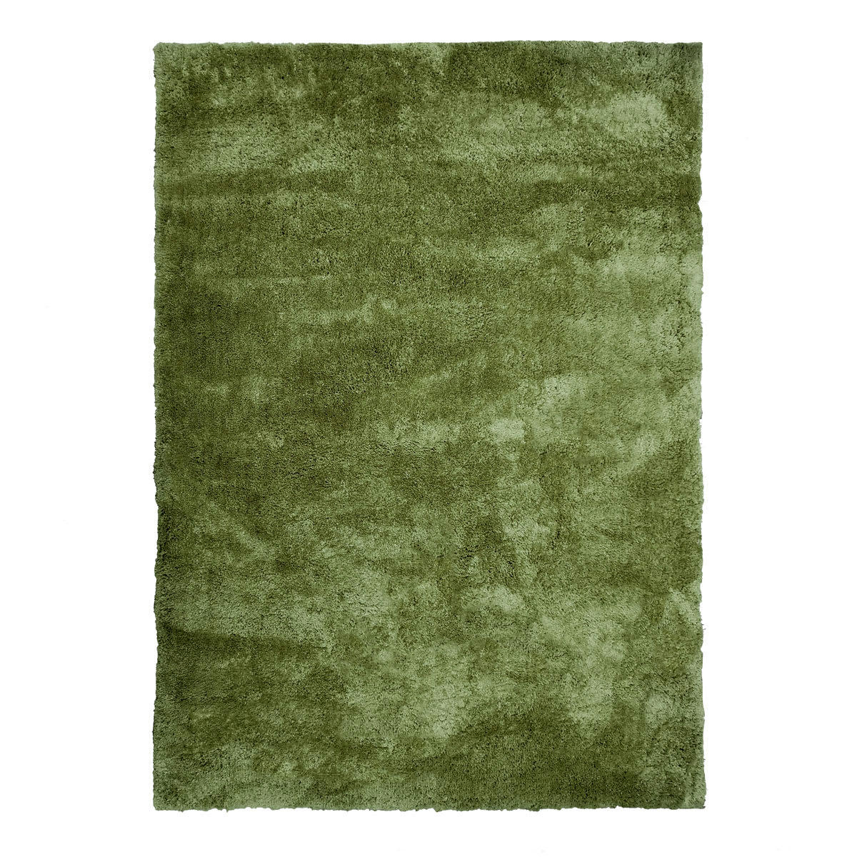 COCOON - Tapis à poils longs toucher laineux vert rouillé 160x230
