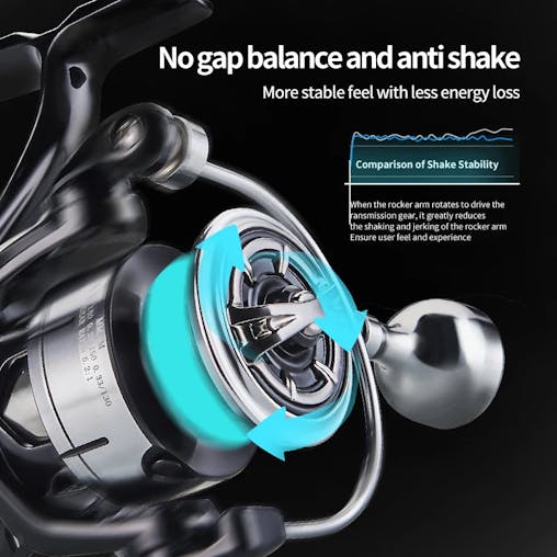 NNEOBA 7000 Series Saltwater Spinning Reel 5KG Drag Silver