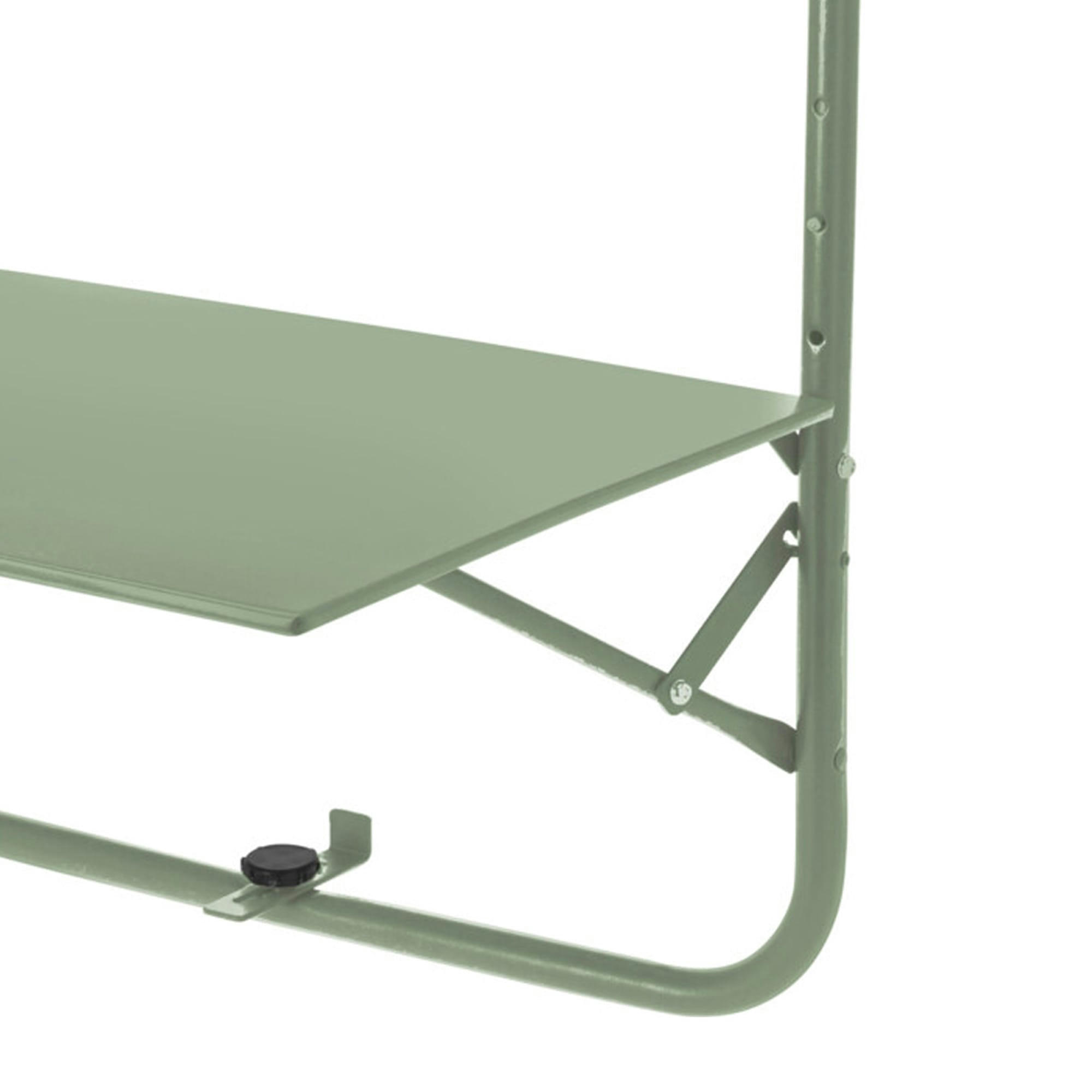 - Table de balcon en métal vert clair 63x43cm