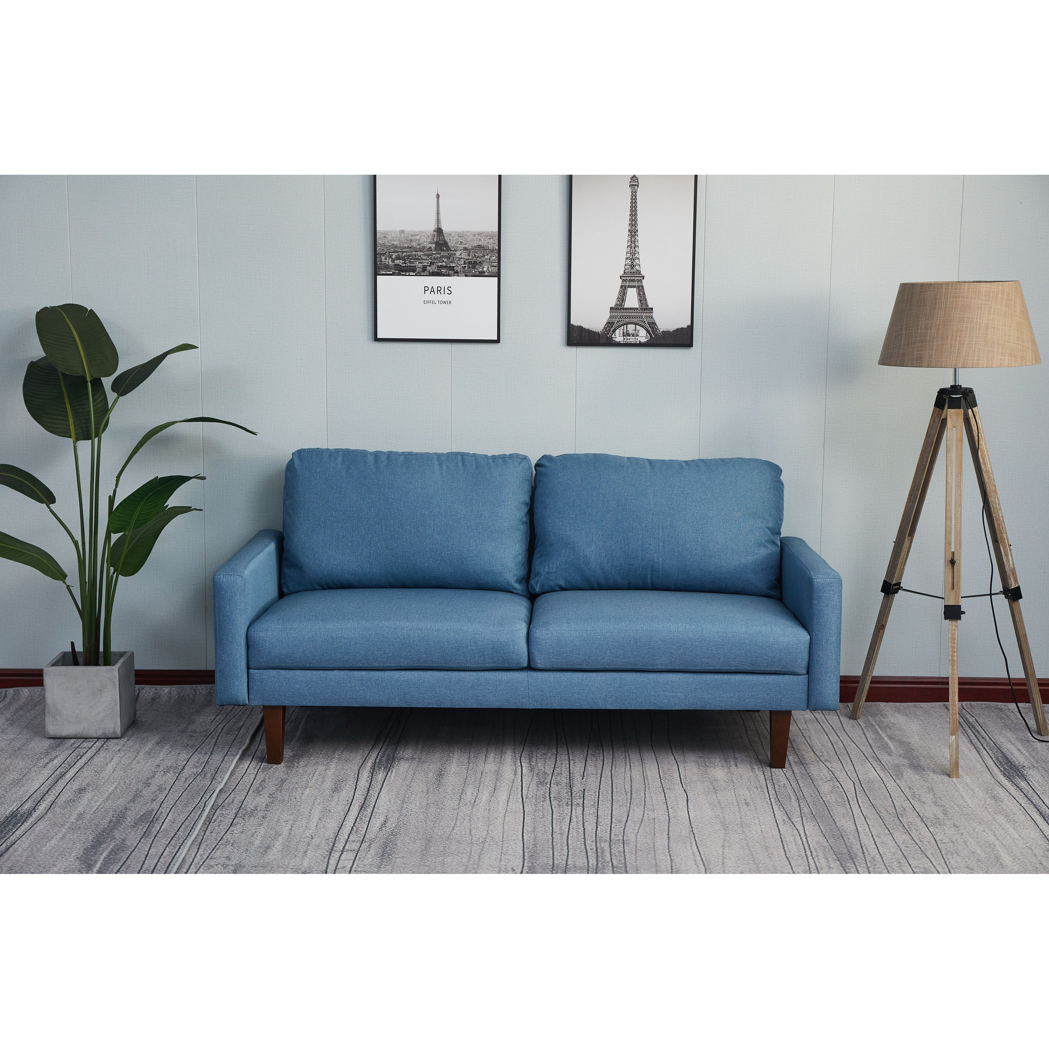 Adelaide 70'' Linen Square Arm Sofa