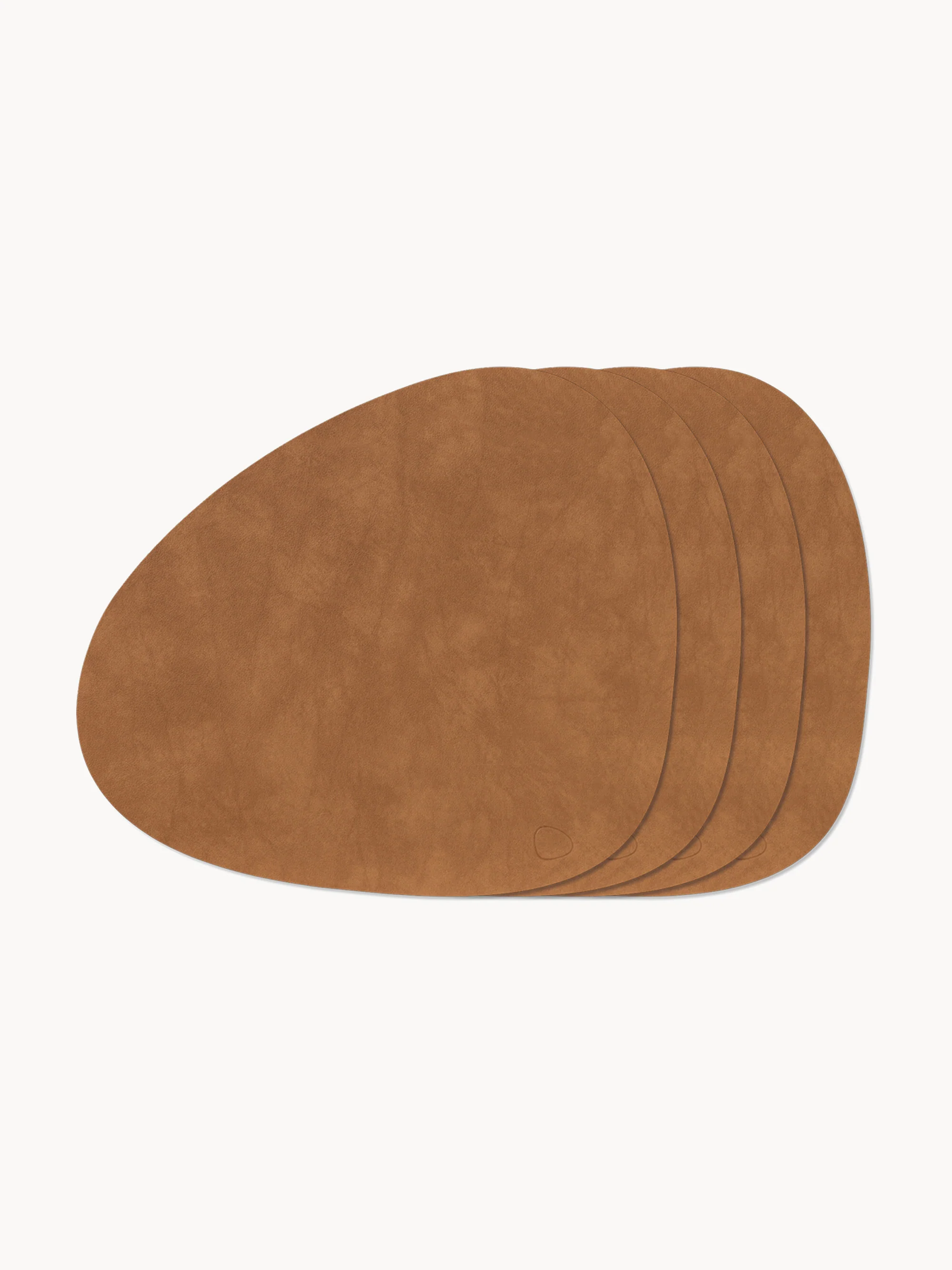 Asymmetrische Leder-Tischsets Curve, 4er-Set
