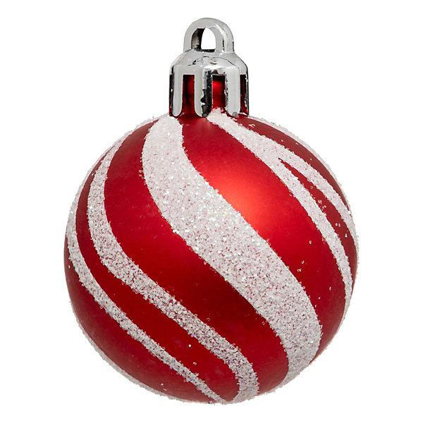 Boule de noël rouge blanc - feeric lights &christmas