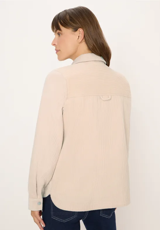Cord Overshirt mit Knöpfen