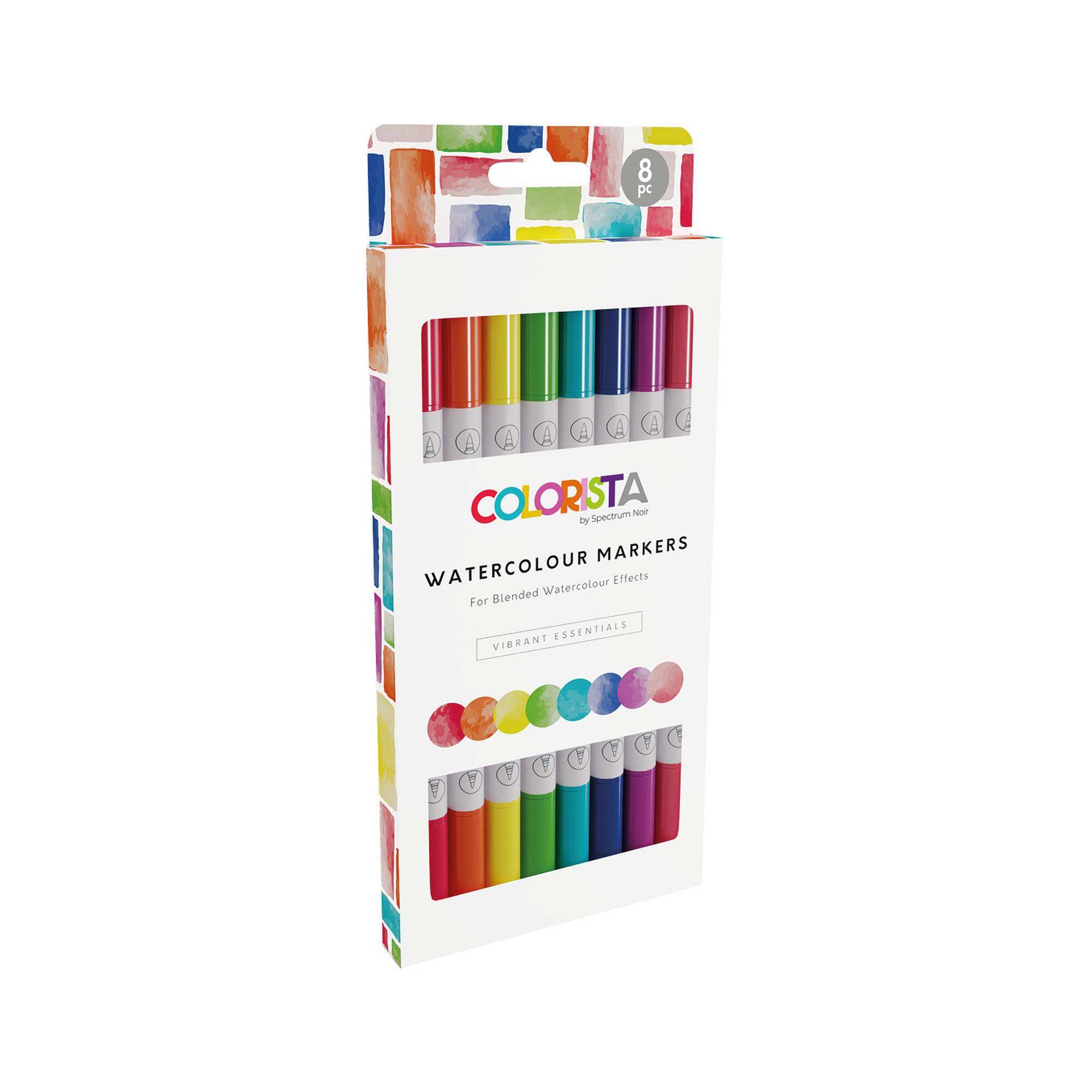 Colorista Vibrant Essential Watercolour Markers 8 Pack
